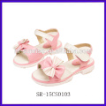 SR-15CS0101 new girls red flat sandals design latest fashion girls sandals sandals little girls with bowknot